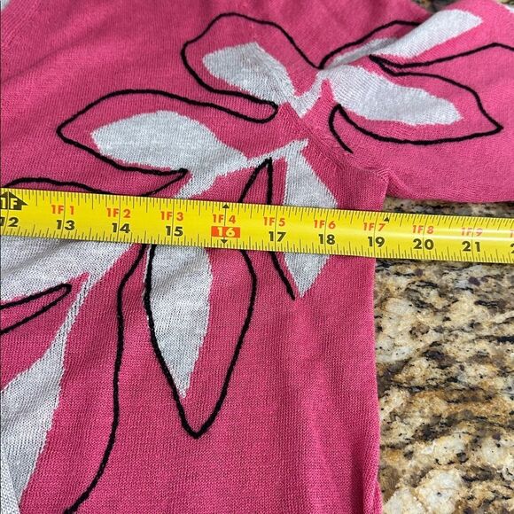 NIC + ZOE Hibiscus Linen Blend Side Tie Cardigan Sweater Size M - Picture 10 of 12